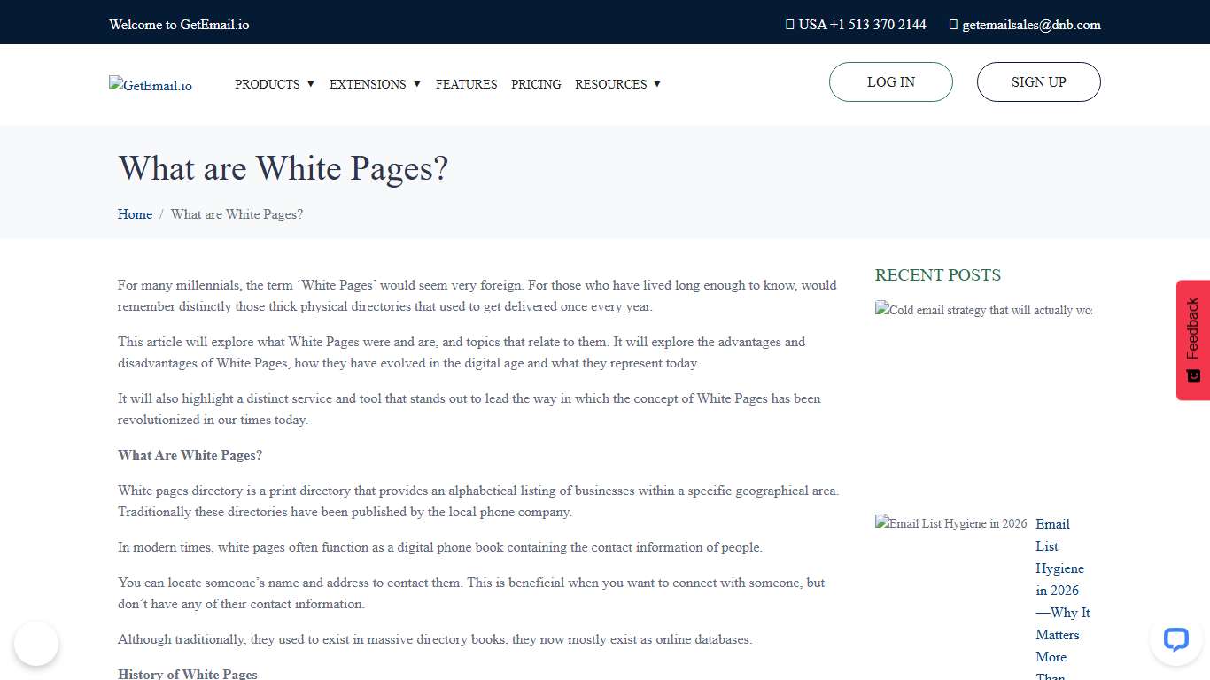 What are White Pages? - GetEmail.io